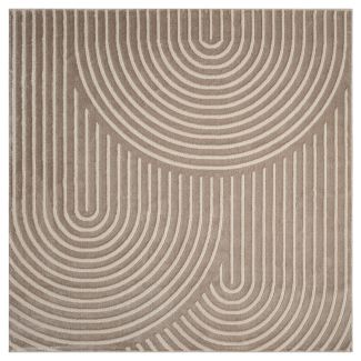 Kvadratisk Bella Zen Mørk Beige