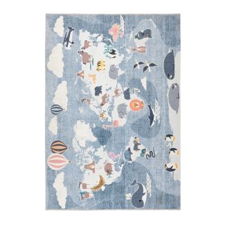 Barneteppe Gwendolen Blå