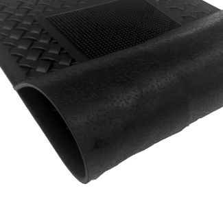 Dørmatte Flätad Pinmat Svart