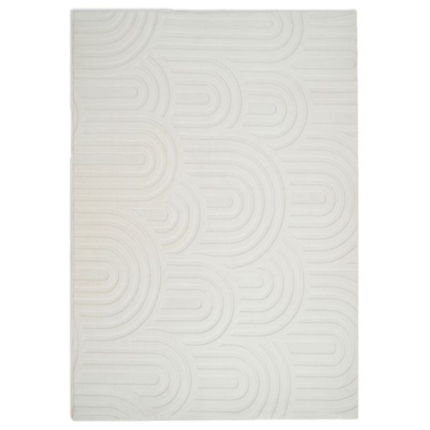 Vaskbar myk Ryateppe Fuzzy Soma Offwhite