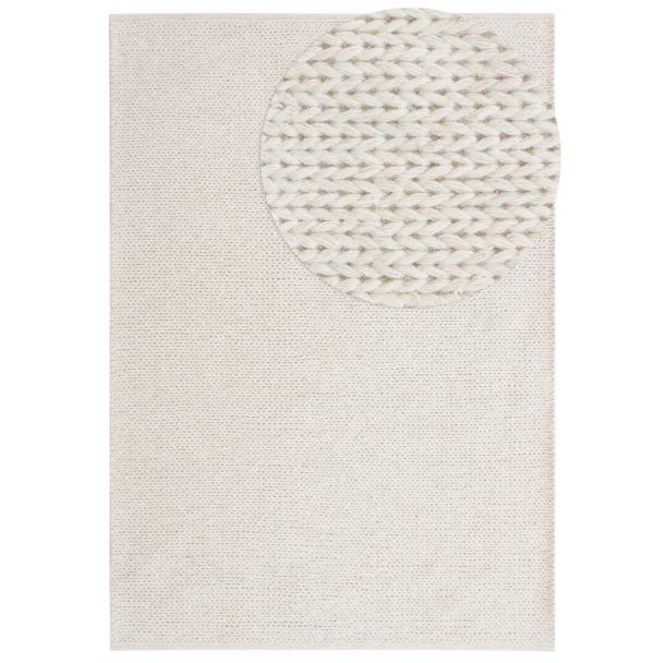 Denne produkten heter Mellby, laget av 80% Ull & 20% Bomull materiale med en vakker Offwhite farge – SE Mattor