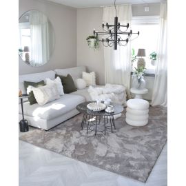 Vaskbar myk Ryateppe Fluffy Taupe