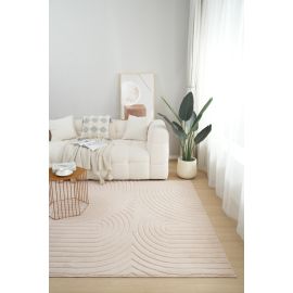 Vaskbart Pels-teppe Rabbit Bene Lys Beige